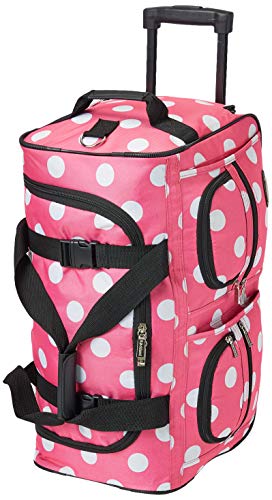 Pink Rockland 22-Inch Rolling Duffel Handbag