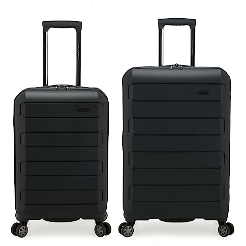 Black Pagosa Indestructible Spinner Luggage Set, 2-Piece