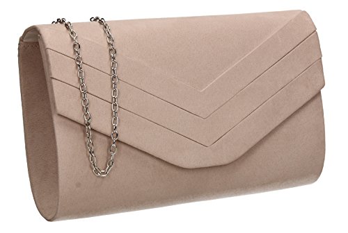 SWANKYSWANS Samantha Nude Clutch for Women, One Size