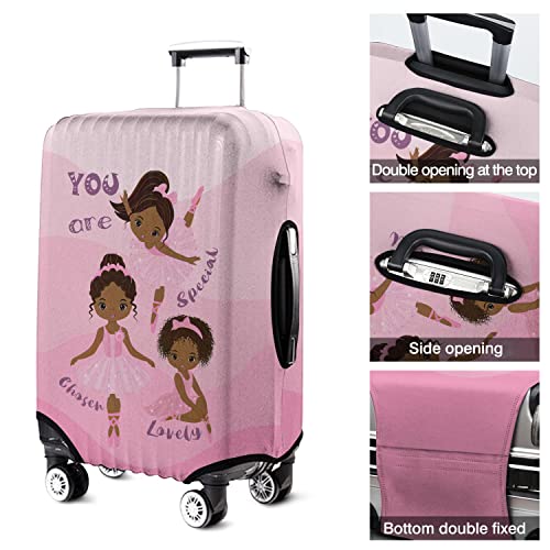 Stylish African American Ballerina Suitcase Cover