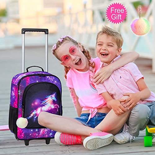 Girls' Unicorn Rolling Suitcase - Travel Carry On