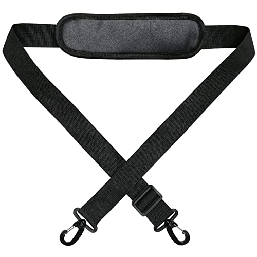 Adjustable Padded Shoulder Bag Strap Belt Laptop Briefcase Handbag Travel Gym (Black)
