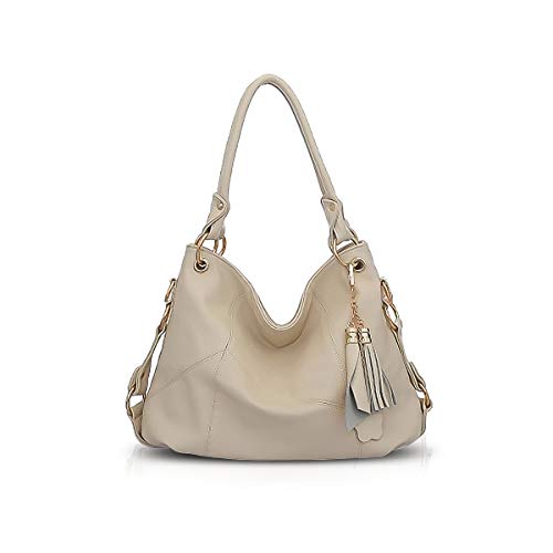 NICOLE & DORIS Large Capacity Leather Hobo Bag