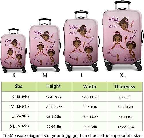 Stylish African American Ballerina Suitcase Cover