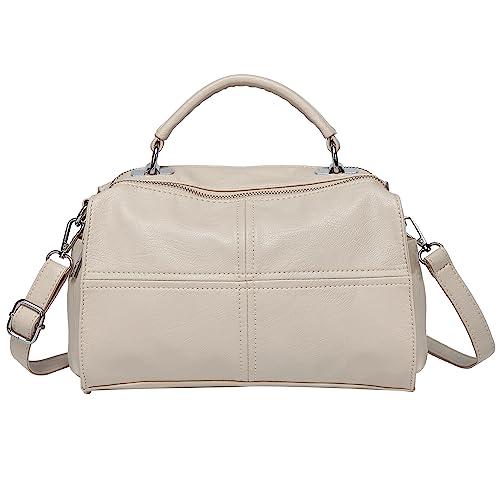 VASCHY Convertible Crossbody Bag - Beige