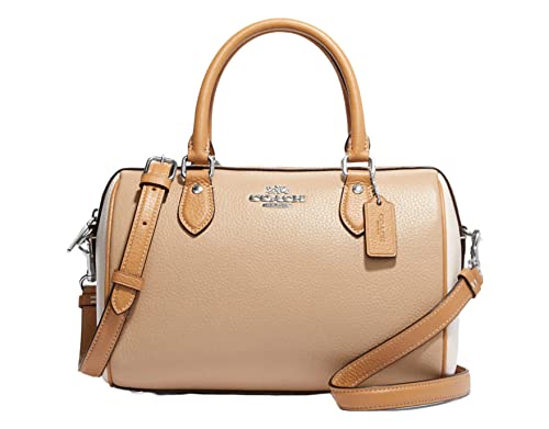 COACH Rowan Satchel in Sandy Beige Multi Color