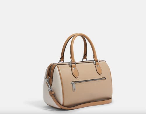COACH Rowan Satchel in Sandy Beige Multi Color