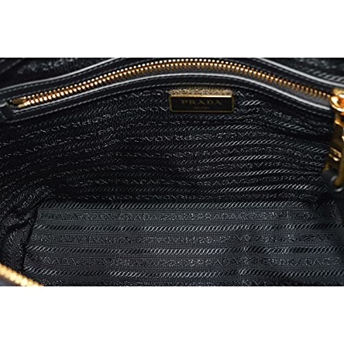 Prada Black Tessuto Nylon Leather Satchel Handbag 1BA104