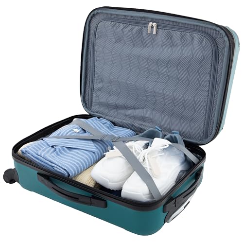 Teal Chicago Hardside Expandable Spinner Luggage, 20" Carry-On