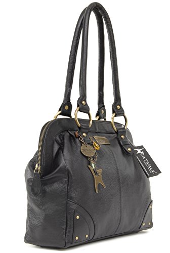 Luxury Black Leather Catwalk Collection Tote/Shoulder Bag - DOCTOR