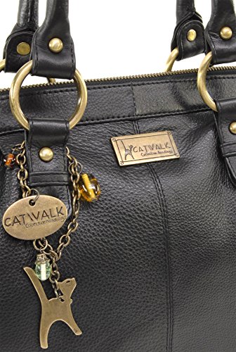 Luxury Black Leather Catwalk Collection Tote/Shoulder Bag - DOCTOR