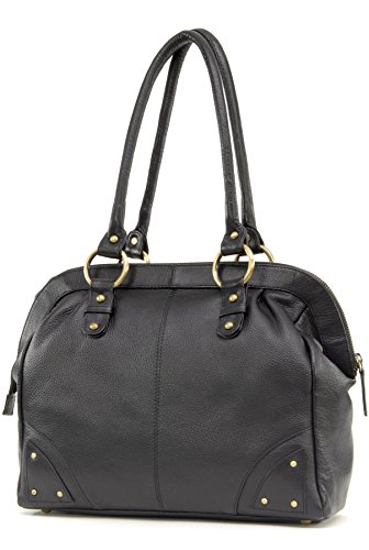 Luxury Black Leather Catwalk Collection Tote/Shoulder Bag - DOCTOR
