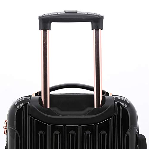 Kensie Women's Black Alma Hardside Carry-On Spinner Bag