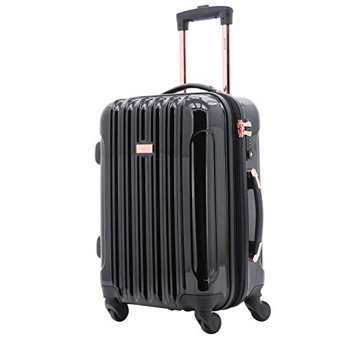 Kensie Women's Black Alma Hardside Carry-On Spinner Bag