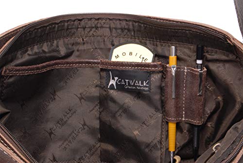 Catwalk Collection Sabine Women's Distressed Leather Bag