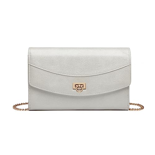 Miss Lulu Ladies Clutch - Shimmering Chain Purse