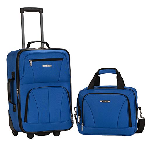 Rockland Fashion Blue Softside Designer Handbag Set