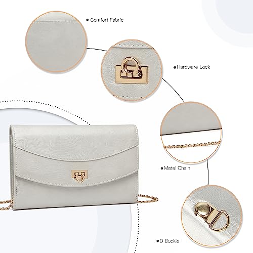 Miss Lulu Ladies Clutch - Shimmering Chain Purse