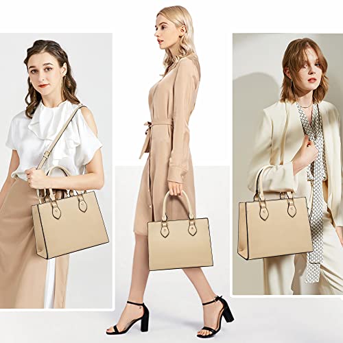 Chic Designer PU Leather Crossbody Handbags (White Apricot)