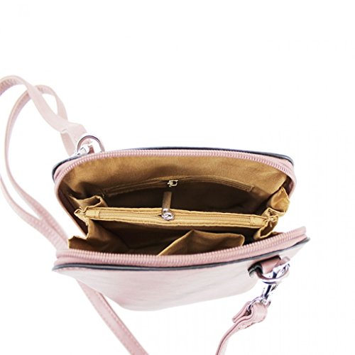 LeahWard® Silver Faux Leather Cross Body Shoulder Bag