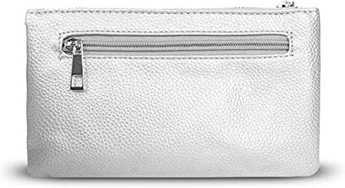 Silver Designer Cross Body Clutch Handbag - G4795
