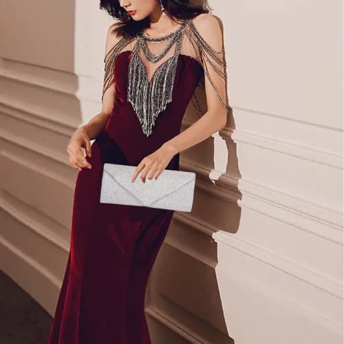 Larcenciel Glitter Evening Bag: Elegant Envelope Handbag
