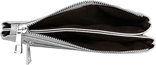 Silver Designer Cross Body Clutch Handbag - G4795