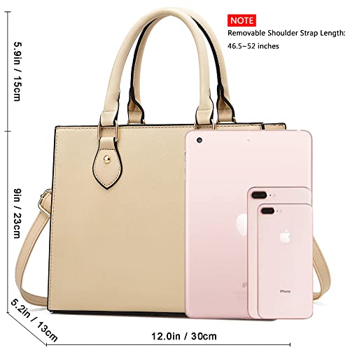 Chic Designer PU Leather Crossbody Handbags (White Apricot)