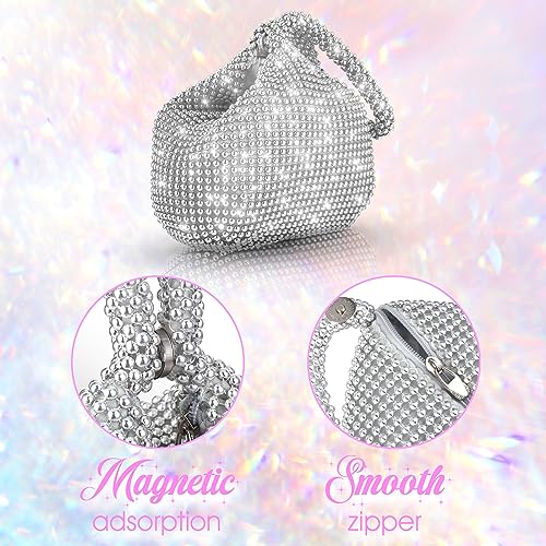 Simarro Sparkly Rhinestone Evening Bag Clutch for Women
