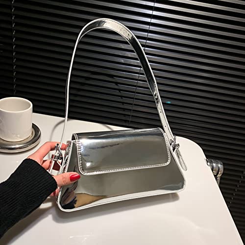 Silver Sparkly Designer Handbag for Evening Events