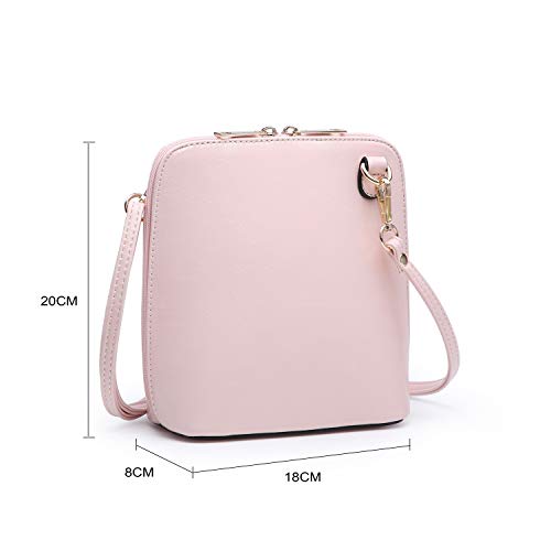 Craze London Womens Silver Faux Leather Crossbody Bag