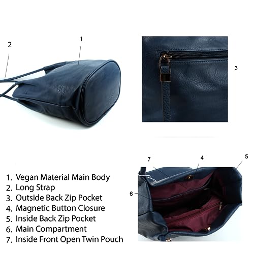 Women's Designer Vegan Leather Shoulder Bag (Silver)
