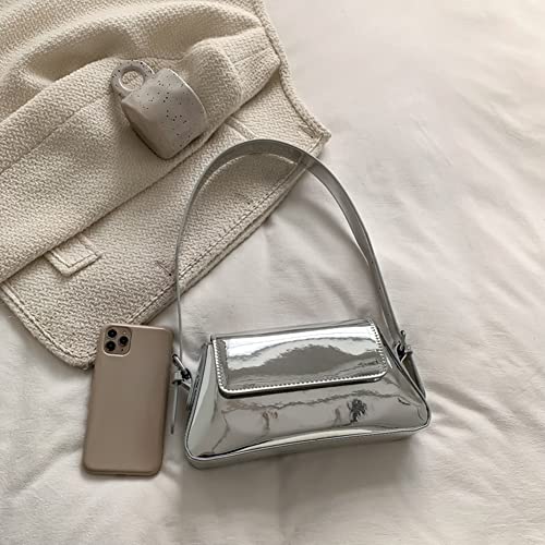 Silver Sparkly Designer Handbag for Evening Events