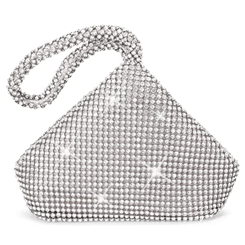 Elegant Rhinestone Clutch Bag for Women - Larger Size