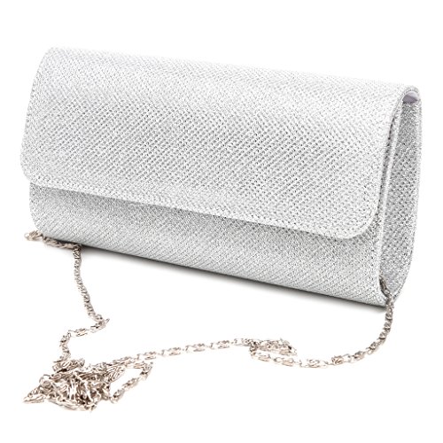 Silver Envelope Evening Shoulder Bag - IOOOFU - 20x11x5cm