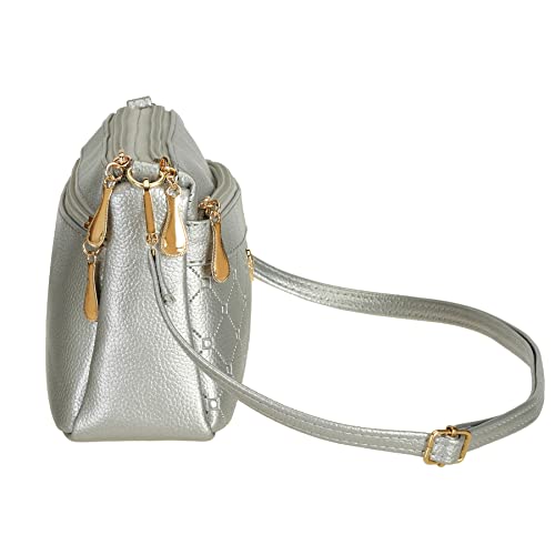 FULEI Small Silver Cross Body Designer Handbag