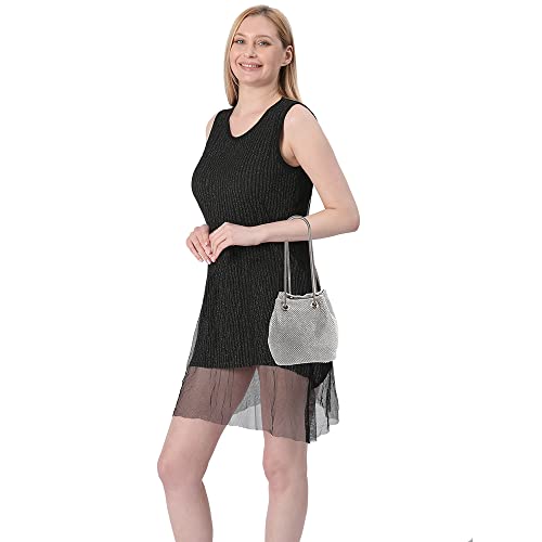 wiwsi Crystal Rhinestone Evening Purse for Weddings