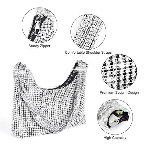 Rhinestone Crossbody Bag - Women's Sparkly Clutch