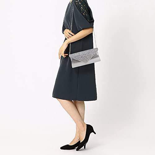 Sparkly Silver Designer Envelope Clutch for Women