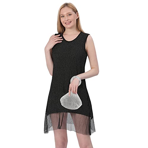 Diamante Crystal Evening Bag Purse in Silver