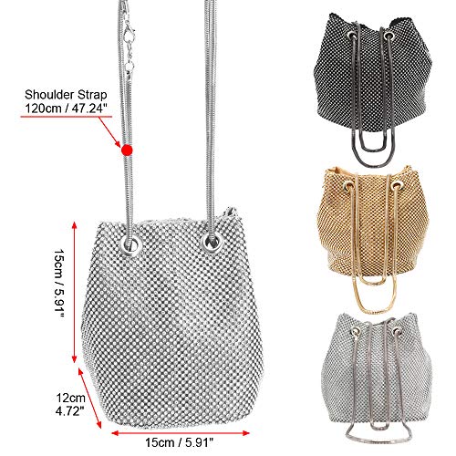 wiwsi Crystal Rhinestone Evening Purse for Weddings