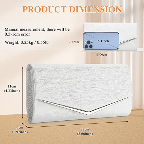 BAIGIO Elegant Sparkly Wedding Clutch Purse