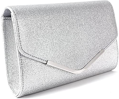 Fioeyr Glitter Envelope Clutch Bag for Women