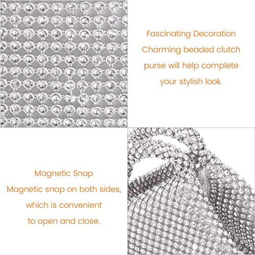 Elegant Rhinestone Clutch Bag for Women - Larger Size
