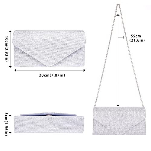 Larcenciel Sparkly Envelope Clutch: Stylish Evening Handbag