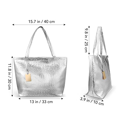 ABOOFAN Designer Tote: Large PU Shoulder Bag