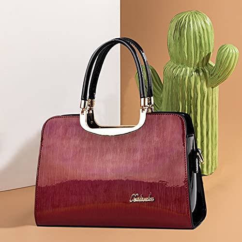Designer Red Wine Handbag - Nicole & Doris