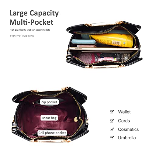 Designer Red Wine Handbag - Nicole & Doris