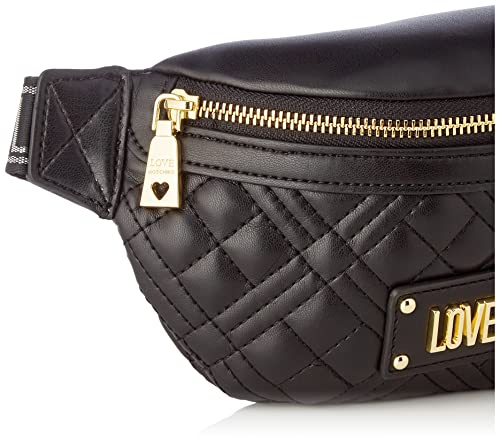 Love Moschino Black Designer Fanny Pack, One Size