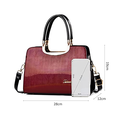 Designer Red Wine Handbag - Nicole & Doris